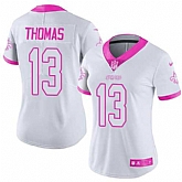Women Nike Saints 13 Michael Thomas White Pink Fashion Rush Limited Jersey Dzhi,baseball caps,new era cap wholesale,wholesale hats